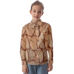 Wood-logs Kids  Long Sleeve Shirt