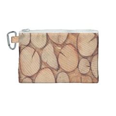 Wood-logs Canvas Cosmetic Bag (Medium)