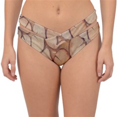 Wood-logs Double Strap Halter Bikini Bottom