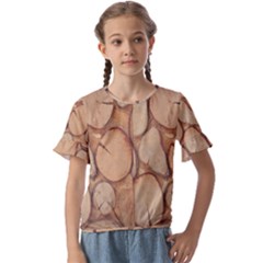 Wood-logs Kids  Cuff Sleeve Scrunch Bottom Tee