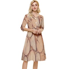 Wood-logs Classy Knee Length Dress