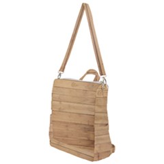 Wood-panel Crossbody Backpack by nate14shop