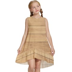 Wood-panel Kids  Frill Swing Dress