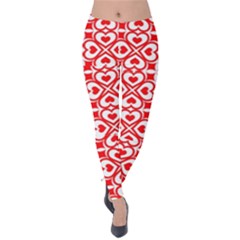 Background-heart Velvet Leggings by nate14shop