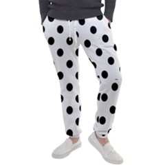 Black-and-white-polka-dot-pattern-background-free-vector Men s Jogger Sweatpants by nate14shop