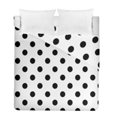 Black-and-white-polka-dot-pattern-background-free-vector Duvet Cover Double Side (full/ Double Size) by nate14shop