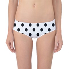 Black-and-white-polka-dot-pattern-background-free-vector Classic Bikini Bottoms by nate14shop