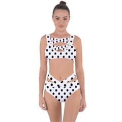 Black-and-white-polka-dot-pattern-background-free-vector Bandaged Up Bikini Set  by nate14shop