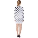 Black-and-white-polka-dot-pattern-background-free-vector V-neck Bodycon Long Sleeve Dress View2
