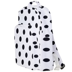 Black-and-white-polka-dot-pattern-background-free-vector Double Compartment Backpack by nate14shop