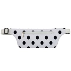 Black-and-white-polka-dot-pattern-background-free-vector Active Waist Bag by nate14shop