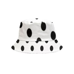 Black-and-white-polka-dot-pattern-background-free-vector Bucket Hat (kids) by nate14shop