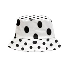 Black-and-white-polka-dot-pattern-background-free-vector Inside Out Bucket Hat by nate14shop