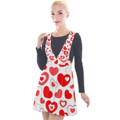 Cards-love Plunge Pinafore Velour Dress