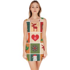 Christmas-pattern Bodycon Dress