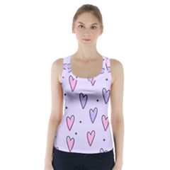 Heart-purple-pink-love Racer Back Sports Top by nate14shop