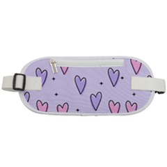 Heart-purple-pink-love Rounded Waist Pouch by nate14shop
