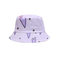 Heart-purple-pink-love Inside Out Bucket Hat (kids) by nate14shop