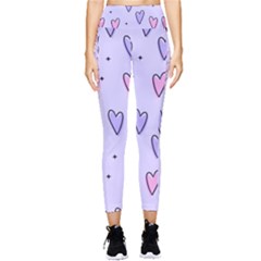 Heart-purple-pink-love Pocket Leggings  by nate14shop