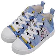 Panda Kids  Mid-top Canvas Sneakers by nate14shop