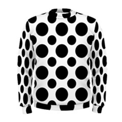 Seamless-polkadot-white-black Men s Sweatshirt by nate14shop