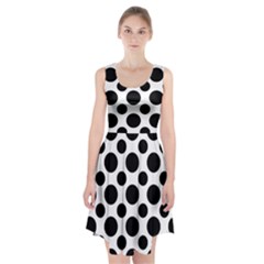 Seamless-polkadot-white-black Racerback Midi Dress by nate14shop