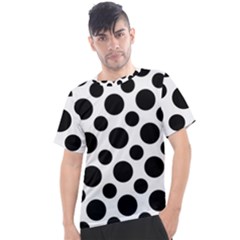 Seamless-polkadot-white-black Men s Sport Top by nate14shop