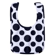 Seamless-polkadot-white-black Baby Bib by nate14shop