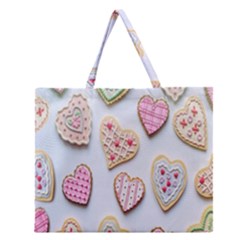 Valentines-day Zipper Large Tote Bag by nate14shop