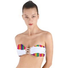 Art-and-craft Twist Bandeau Bikini Top by nate14shop