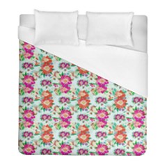 Floral Duvet Cover (full/ Double Size) by nate14shop