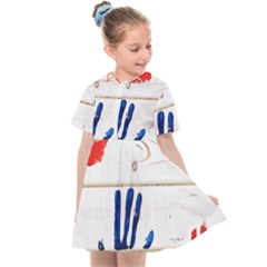 Handprint,wood Kids  Sailor Dress