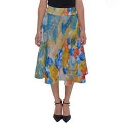 Oil-paint Perfect Length Midi Skirt by nate14shop