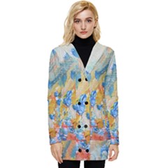 Oil-paint Button Up Hooded Coat  by nate14shop