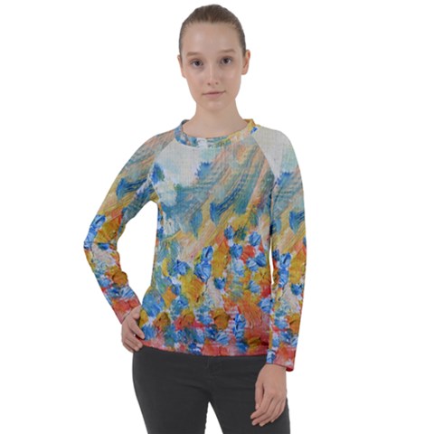 Oil-paint Women s Long Sleeve Raglan Tee by nate14shop