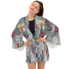 Painting Long Sleeve Kimono