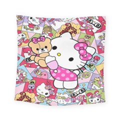 Hello-kitty-001 Square Tapestry (small) by nate14shop