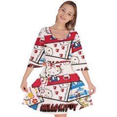 Hello-kitty-002 Velour Kimono Dress