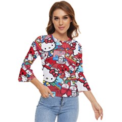 Hello-kitty-003 Bell Sleeve Top