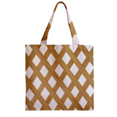 Wooden Zipper Grocery Tote Bag by nate14shop