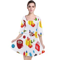Christmas-celebration-seamless-pattern-background-vector Velour Kimono Dress