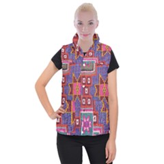 Abstrac-carpet Women s Button Up Vest by nate14shop