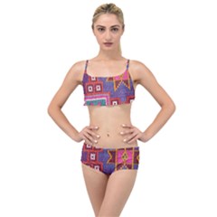 Abstrac-carpet Layered Top Bikini Set by nate14shop