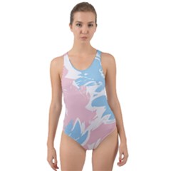 Flowers Cut-out Back One Piece Swimsuit by nate14shop