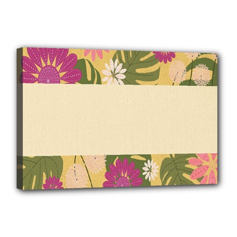 Flowers-mocca Canvas 18  X 12  (stretched)