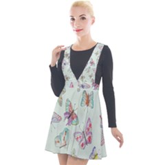 Hd-wallpaper-buterfly Plunge Pinafore Velour Dress