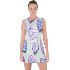 Happybirthday-love Lace Up Front Bodycon Dress by nate14shop