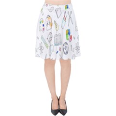 Hd-wallpaper-d4 Velvet High Waist Skirt