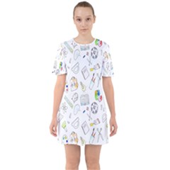 Hd-wallpaper-d4 Sixties Short Sleeve Mini Dress