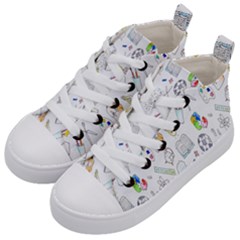 Hd-wallpaper-d4 Kids  Mid-top Canvas Sneakers